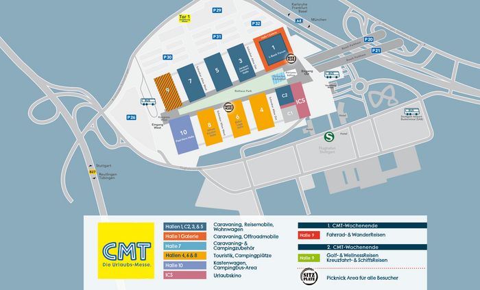 CMT Hallenplan Messe Stuttgart