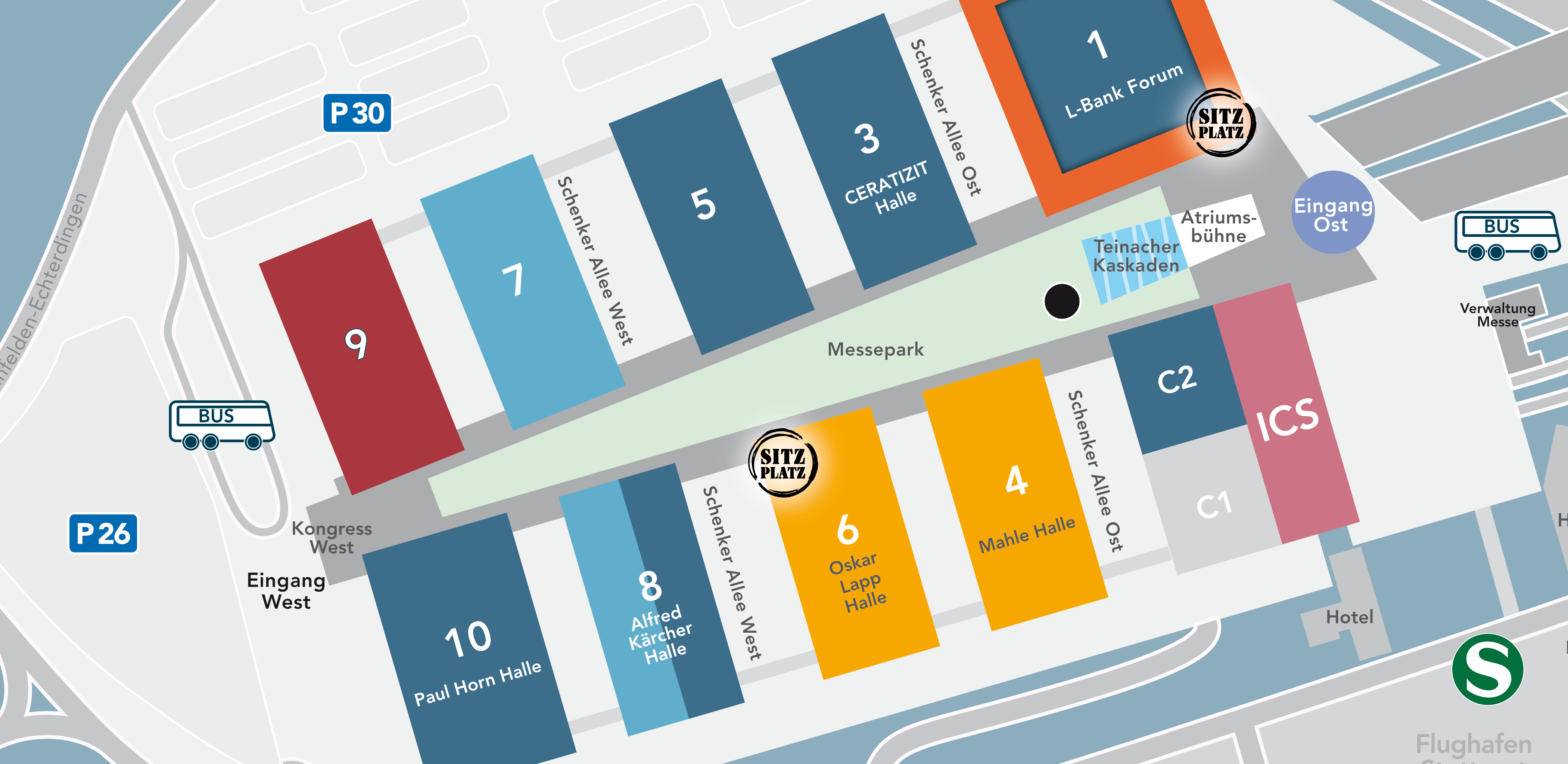 CMT Hallenplan Messe Stuttgart