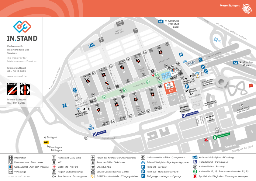 IN.STAND Hallenplan Messe Stuttgart